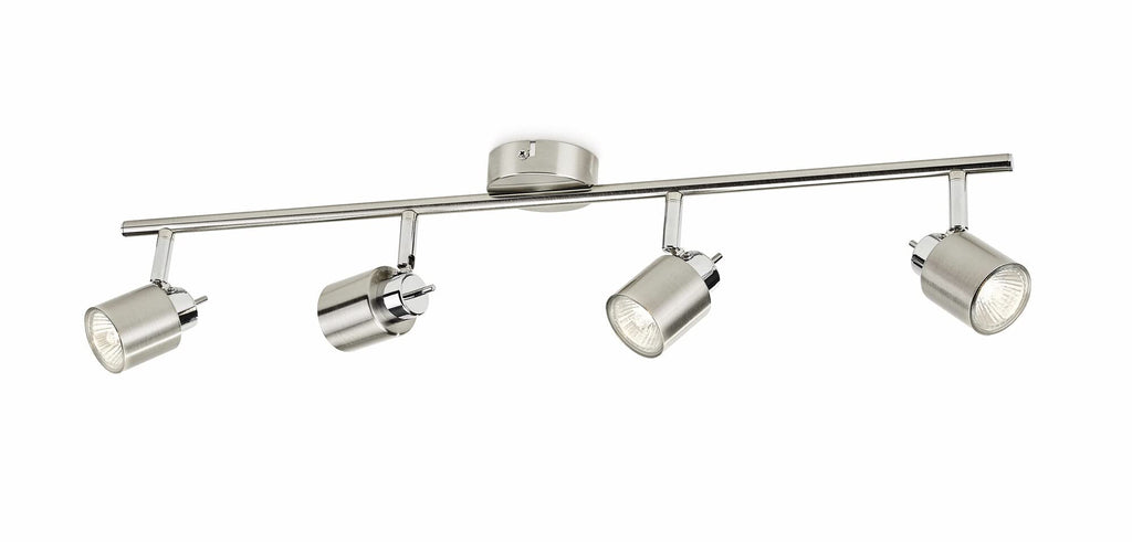 Philips Meranti Lampada a 4 Faretti in Metallo Nichel – Attacco GU10