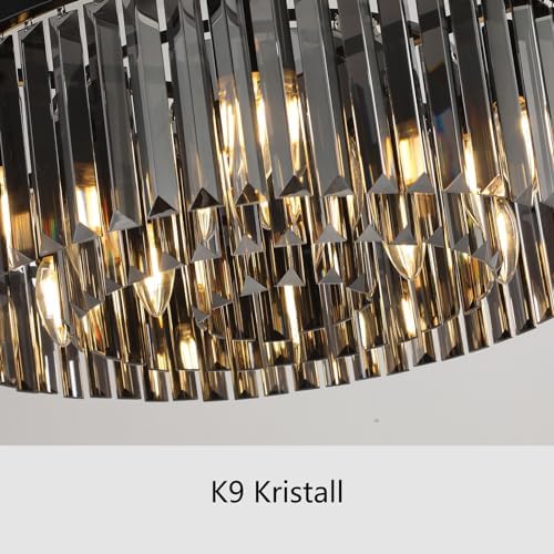 Modern Crystal Chandelier – 60cm Round Pendant Ceiling Light