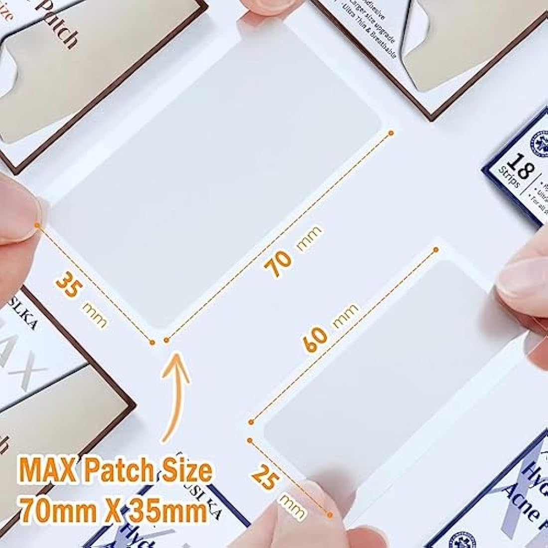 AUSLKA XL Hydrocolloid Pimple Patches – 20 Large Blemish Strips