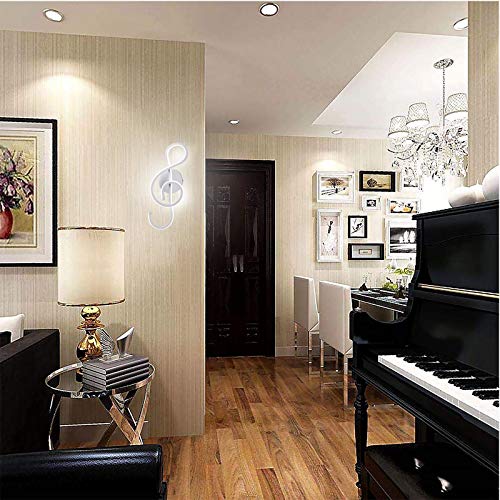 KAWELL Musical Symbol LED Wall Light – 22W Minimalist Aluminum Sconce