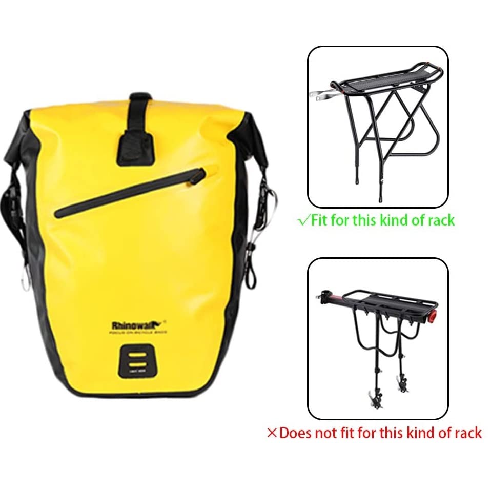 Rhinowalk 27L Waterproof Bike Pannier Bag | Bicycle Rear Rack Cargo Bag