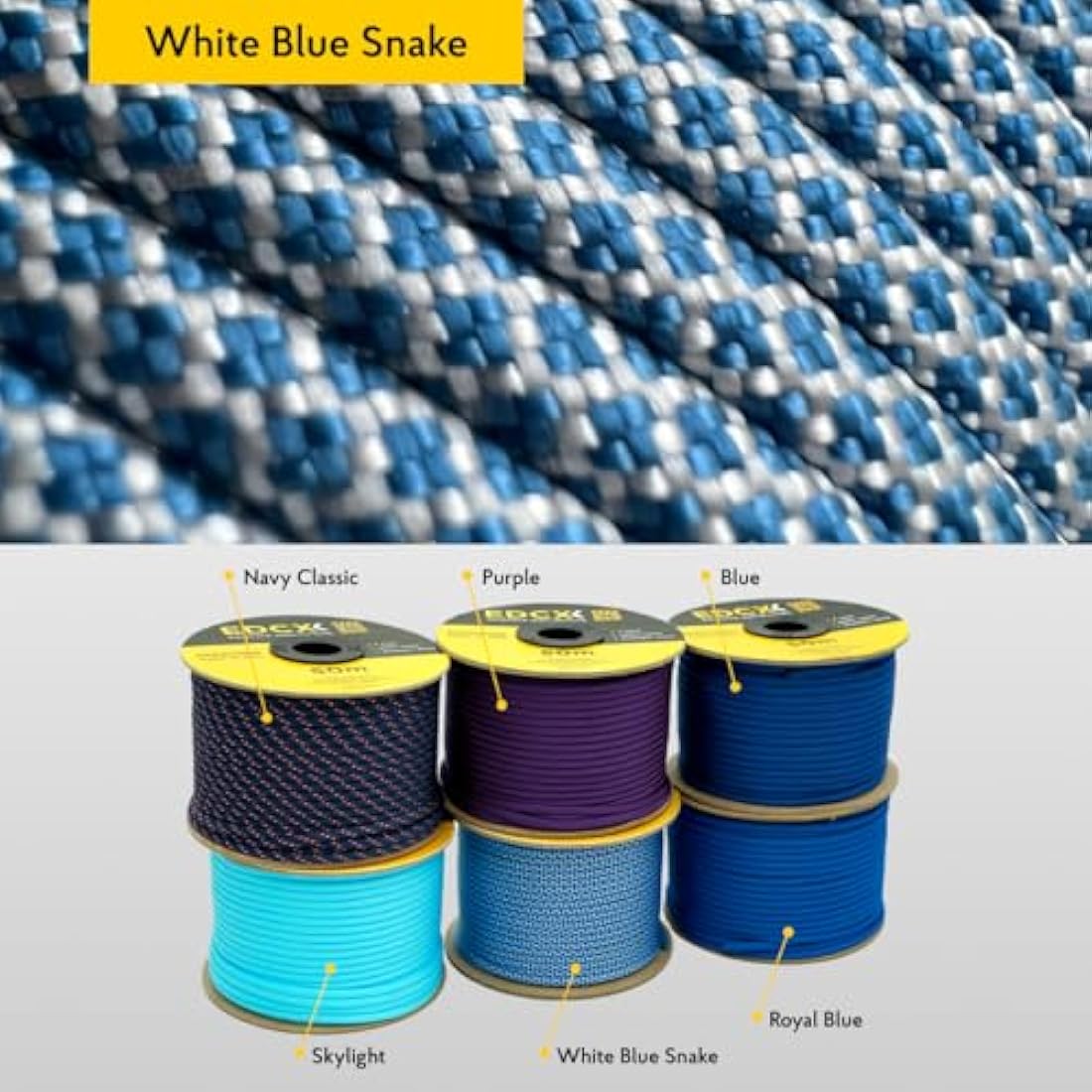 EDCX 550 Paracord – 4mm Type III 7-Strand Nylon Rope for Camping & DIY
