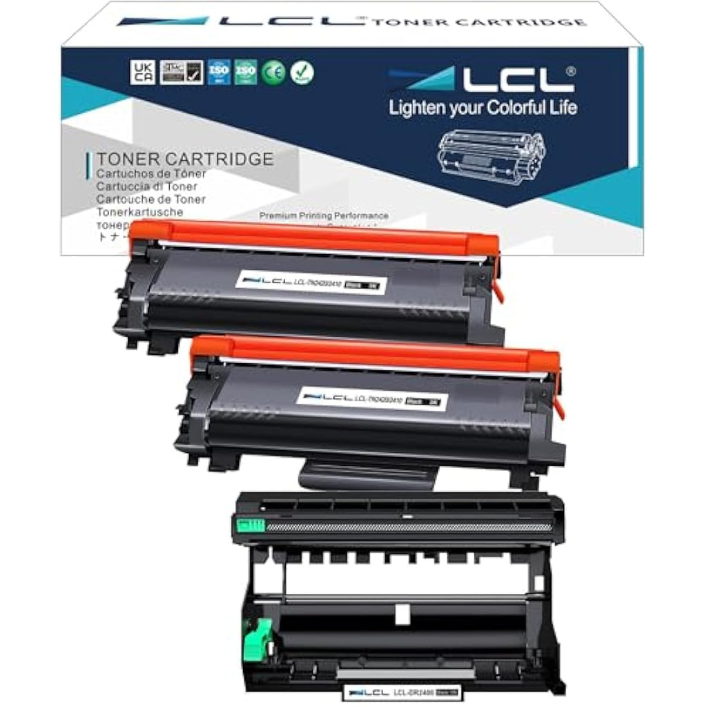 LCL TN2420 Toner & DR2400 Drum Kit for Brother HL-L2350DW (2+1 Pack)