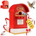 Wrenbury Red Post Box Bird House - Resin Hanging Nesting Box for Small Birds