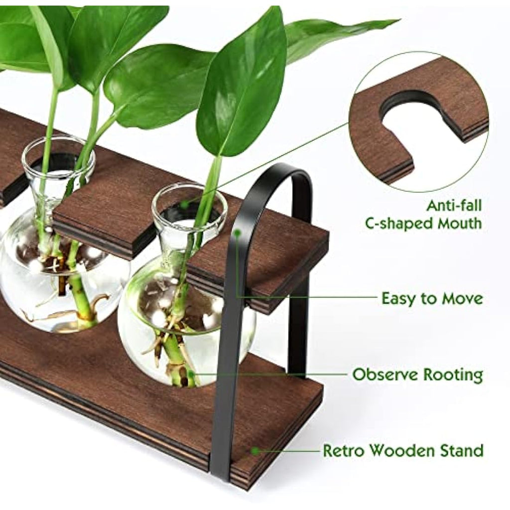 Jolof Store Retro Plant Propagation Station | Glass Bulb Vase Terrarium