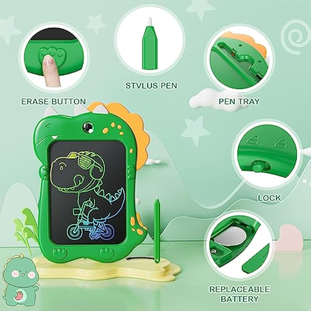 Kizmyee 8.5" LCD Writing Tablet | Dinosaur Doodle Board for Kids
