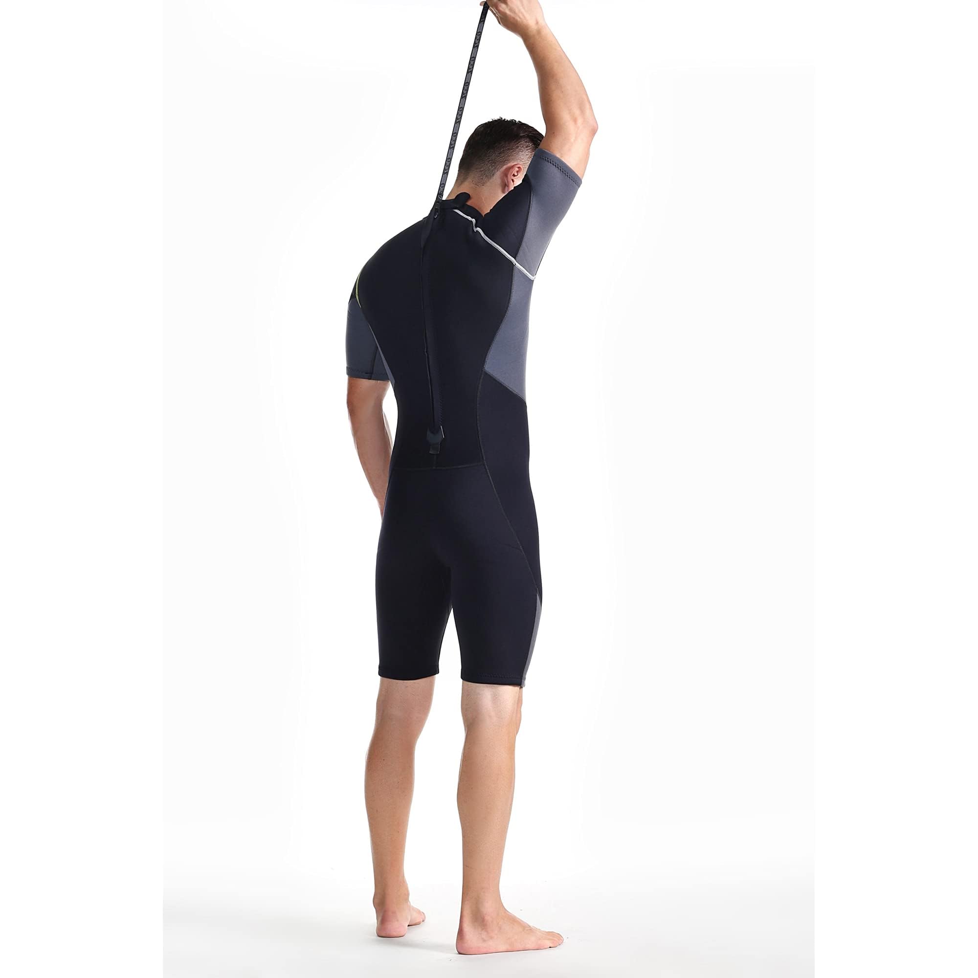 ZCCO Men's 1.5mm Neoprene Shorty Wetsuit | Back Zip Short Sleeve