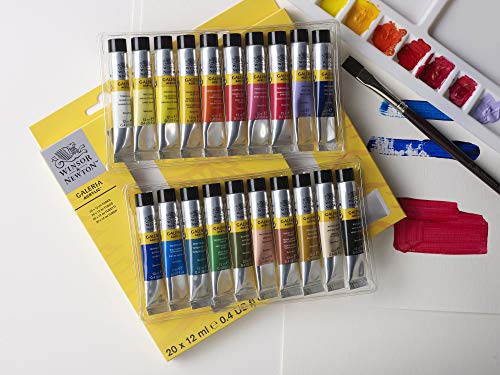 Winsor & Newton Galeria Acrylic Paint Set - 20 x 10ml Vibrant Tubes