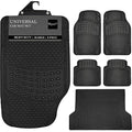Nyxi 5-Piece Heavy Duty Rubber Car Mats & XL Boot Mat | Universal Fit