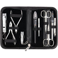 3 Swords Germany 10-Piece Manicure Pedicure Kit | Black Leather Case