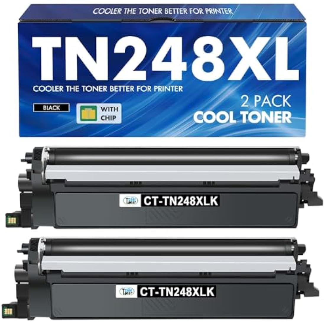 TN248XL Black Toner Cartridges for Brother MFC-L3760CDW | 2 Pack