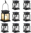 GIGALUMI Solar Hanging Lanterns – 8 Pack Waterproof Outdoor Candle Lights