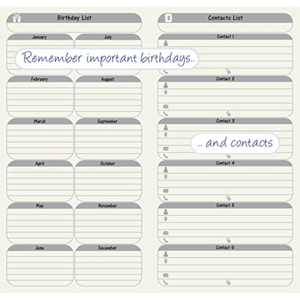 Jolof Store Weekly Planner Refill for Standard Traveler's Notebook – 2 Pack