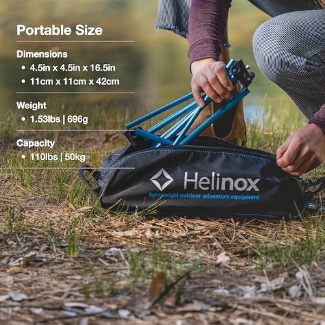 Helinox Table One – Lightweight Portable Camping Table with Cup Holders