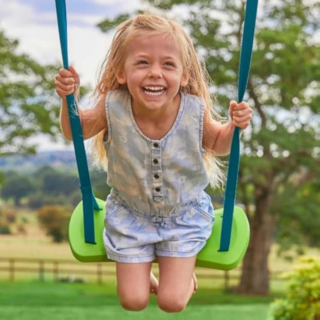TP Toys Forest Double Wooden Swing Frame – Outdoor Kids Garden Set