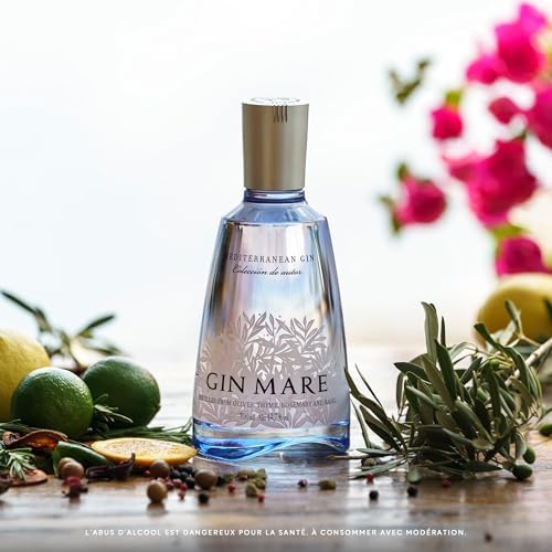 Gin Mare Mediterranean Herbal Gin from Spain – 70cl, 42.7% ABV