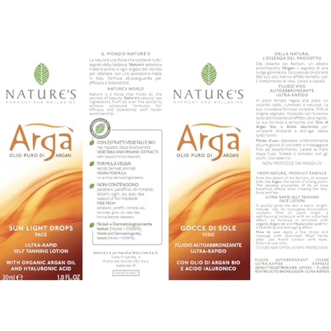 Arga 'Drops Self Tanning Facial Serum with Argan Oil & Hyaluronic Acid