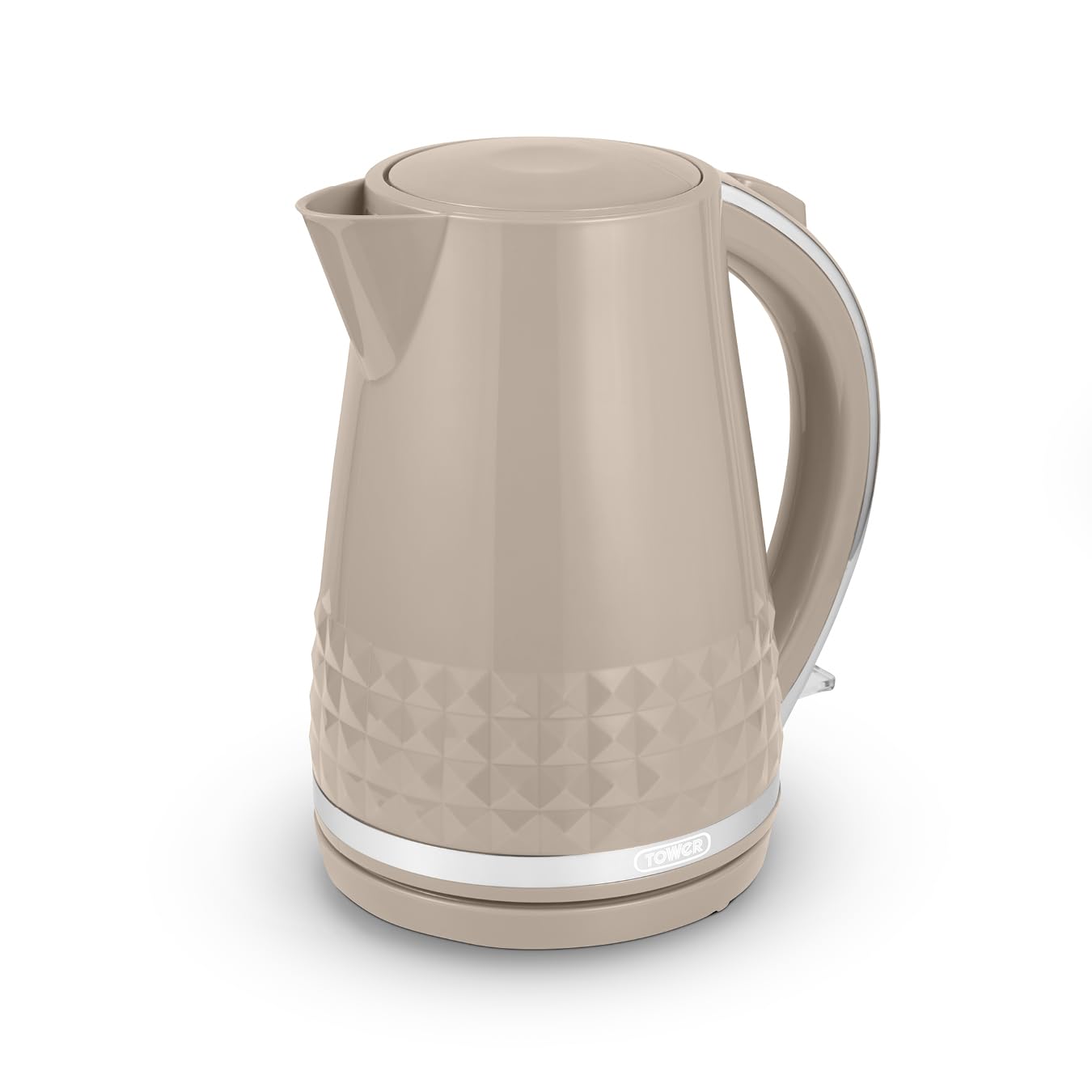 Tower Solitaire Electric Kettle – 1.5L Fast Boil, Latte & Chrome