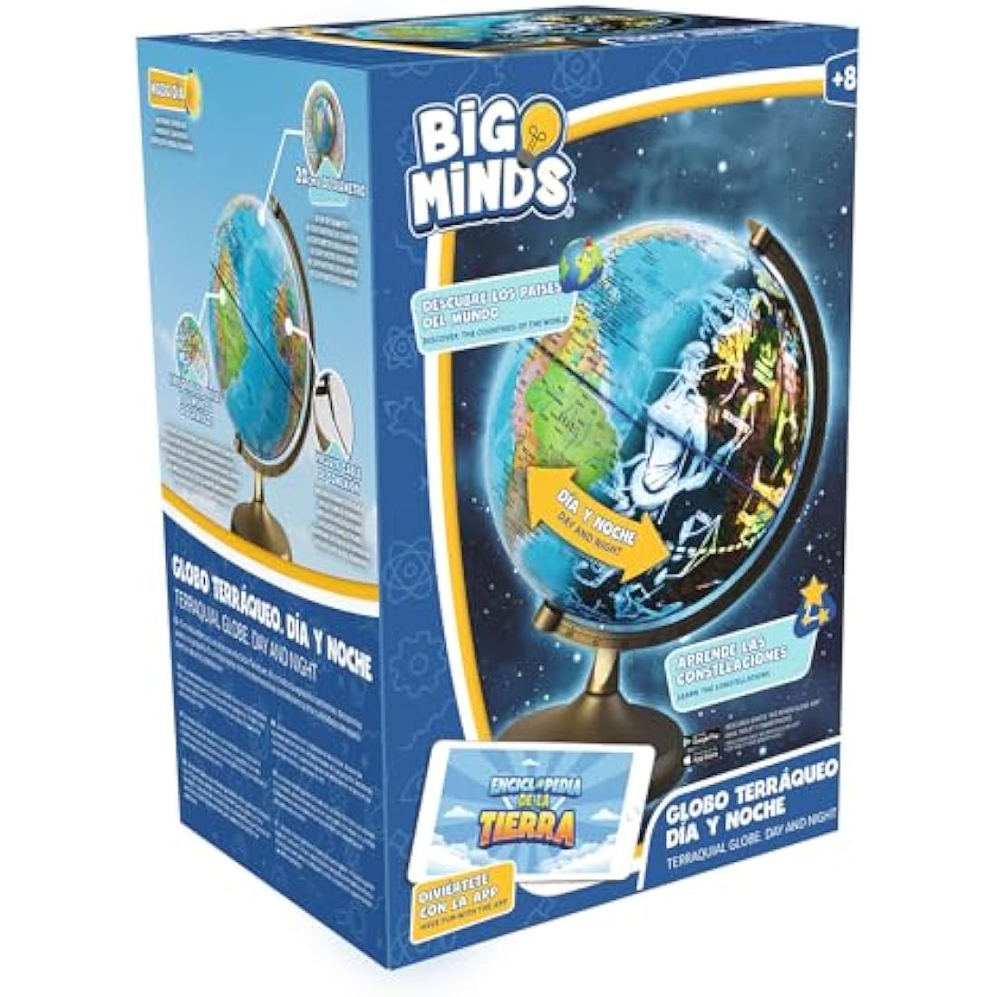 Interactive Spanish Globe – LED Night & Day Lamp for Kids