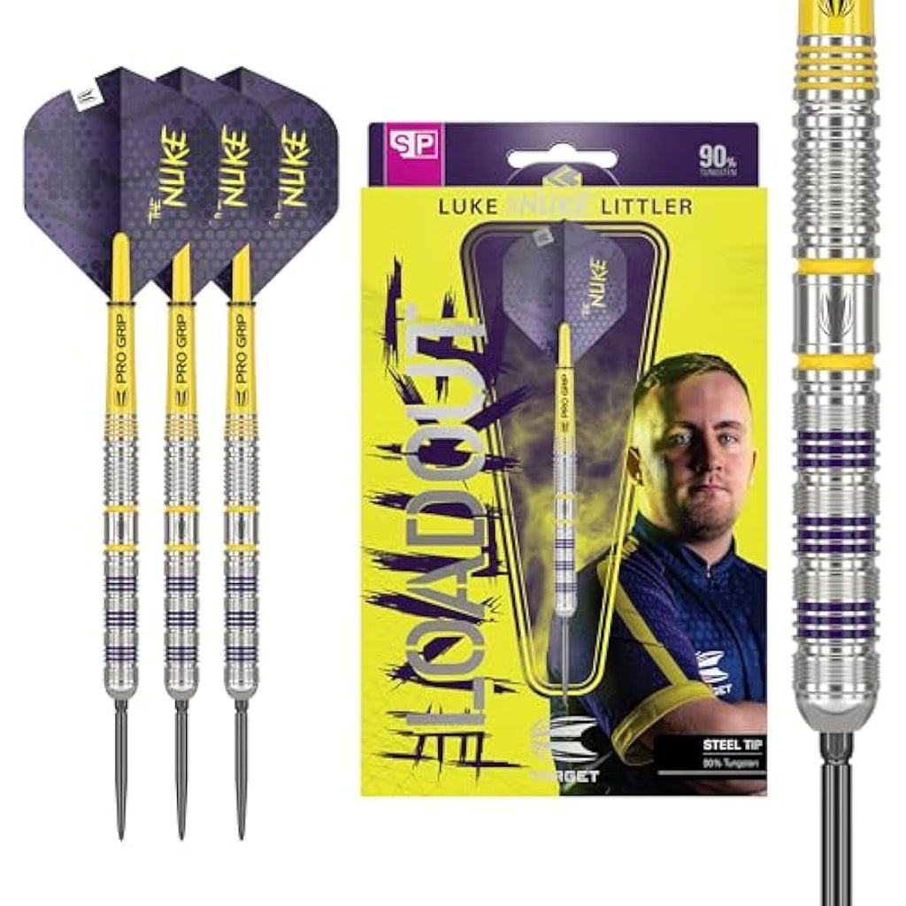 Target Darts Luke Littler Loadout 90% Tungsten Steel Tip Swiss Point Set