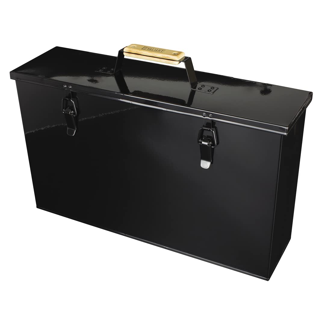 Valiant Metal Ash Carrier – Black Fireside Storage Bucket, 45cm