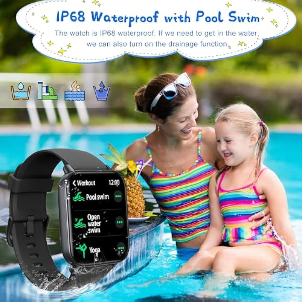 KALINCO Kids Smart Watch – IP68 Waterproof Fitness Tracker with Calling