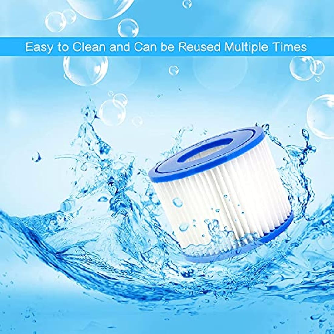 Mallez Size VI Hot Tub Filter Cartridge for Bestway Lay-Z-Spa Models