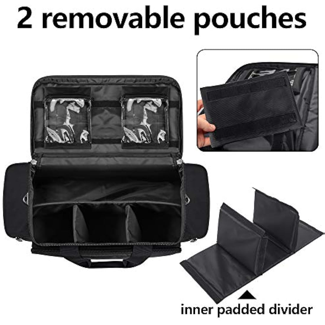 Trunab Large Emergency Trauma Bag | Professional EMT Medical Bag, Black