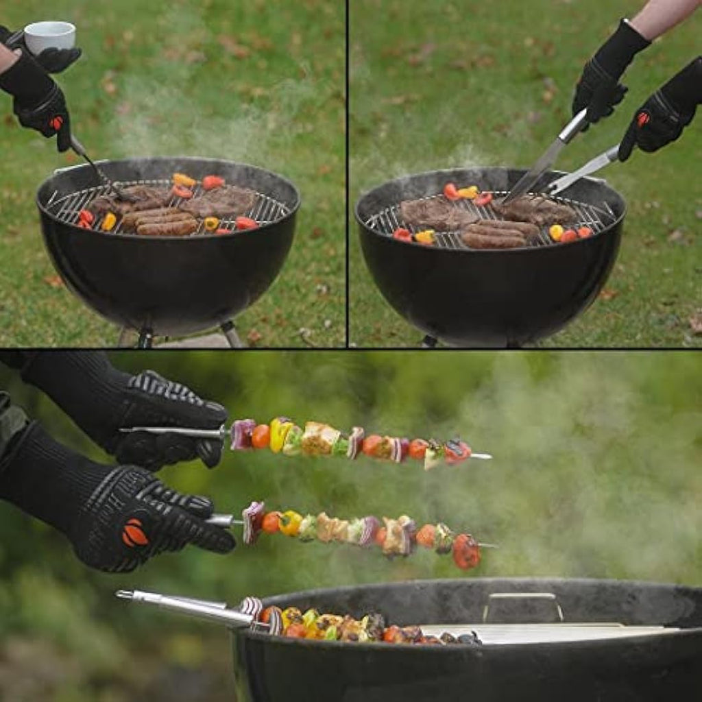 QMQ 5-Piece Stainless Steel BBQ Tool Set with Carrying Case
