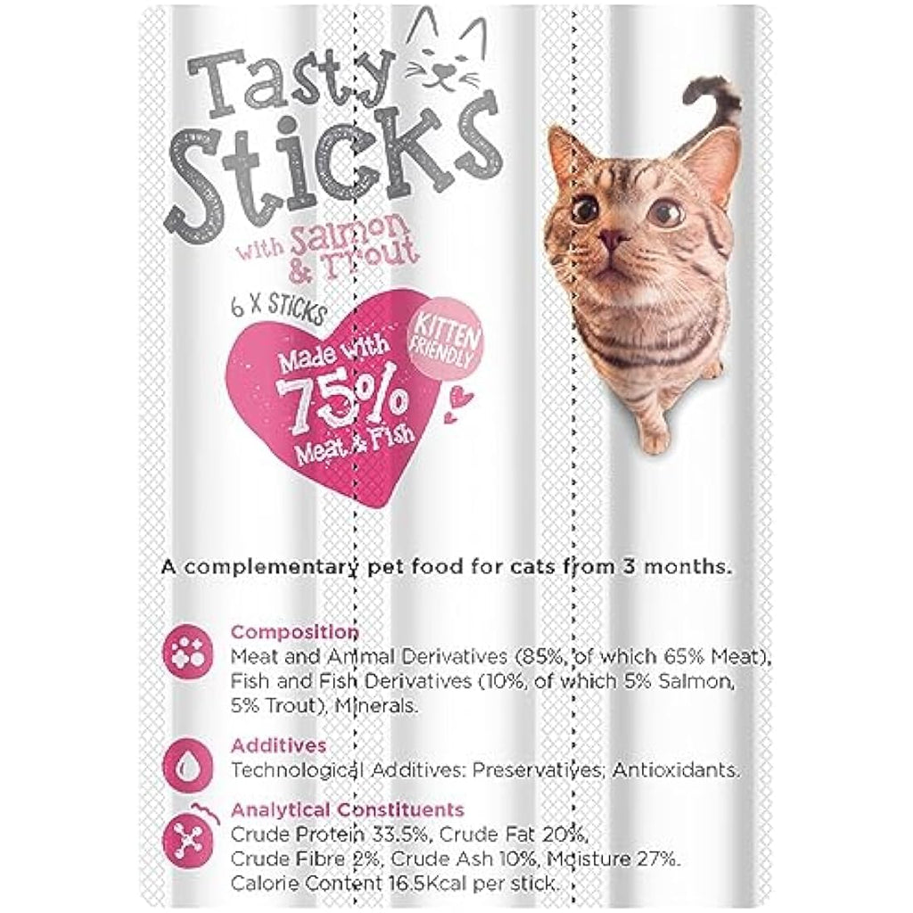 Webbox Tasty Sticks Cat Treats | Salmon & Trout | Grain Free (150 Sticks)
