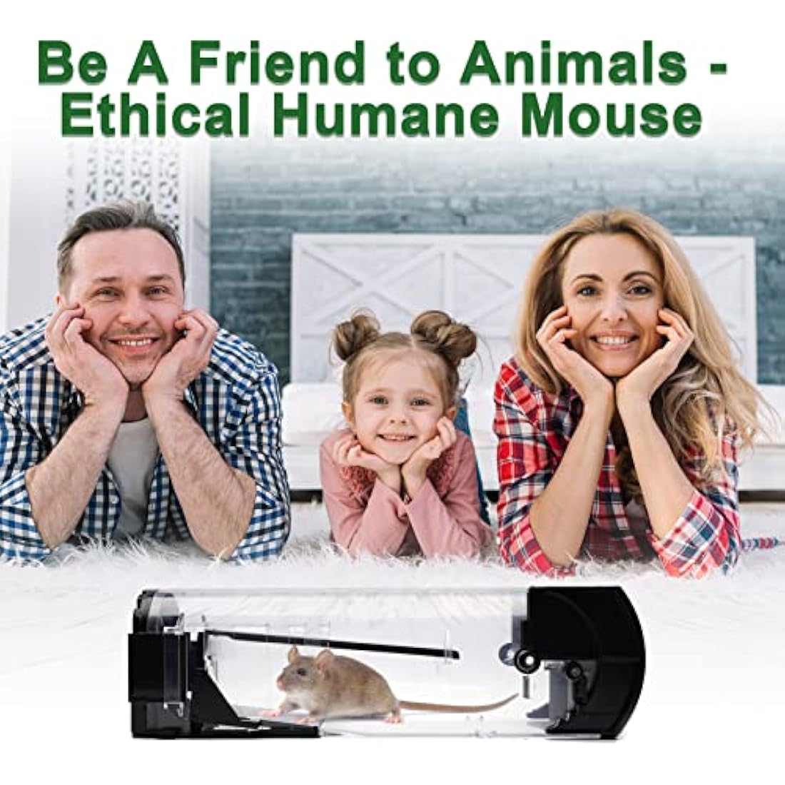 EGOFLYYA Humane Mouse Traps – 2 Pack Reusable Live Catch Rodent Catcher