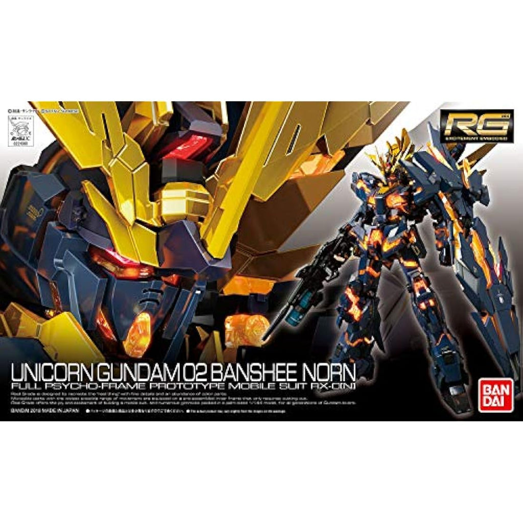 Bandai RG 1/144 Unicorn Gundam 02 Banshee Norn Model Kit - Navy Blue