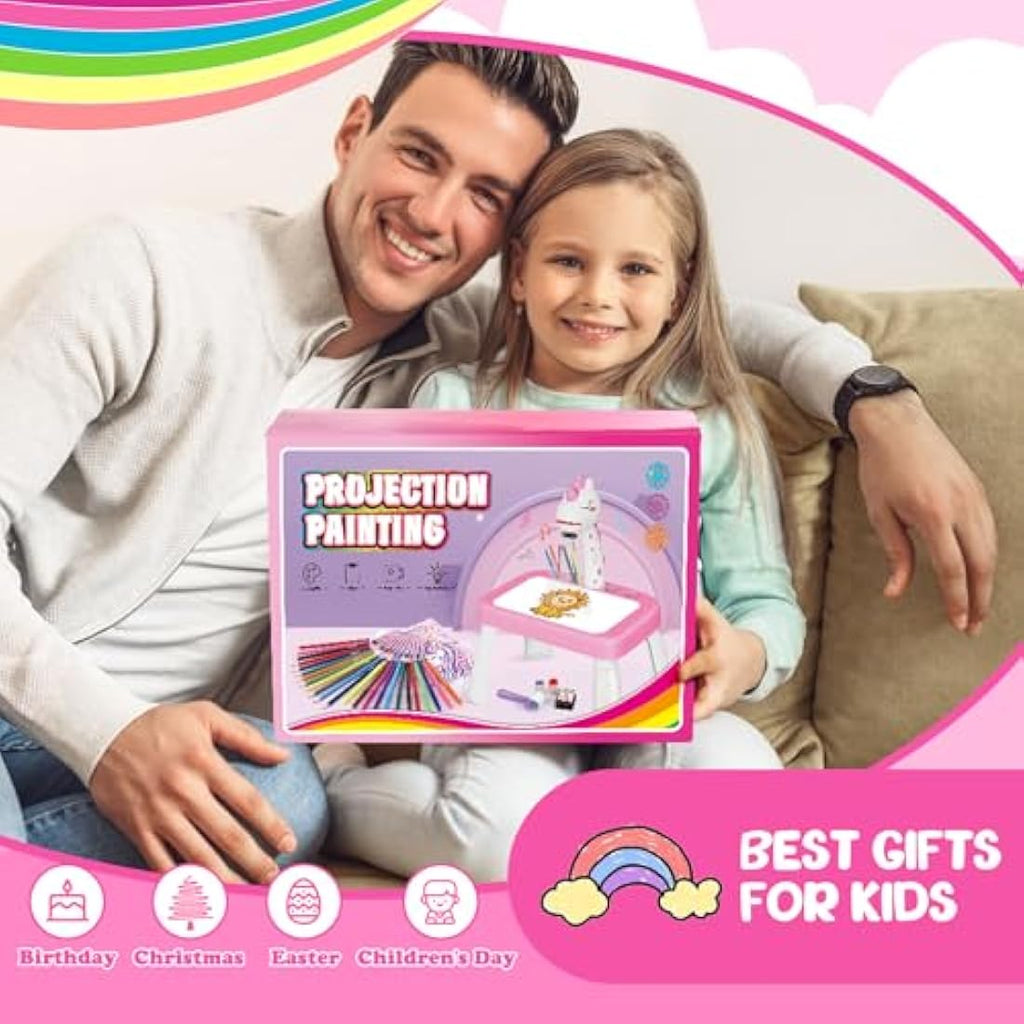 Unicorn Drawing Projector Table for Kids with 72 Patterns