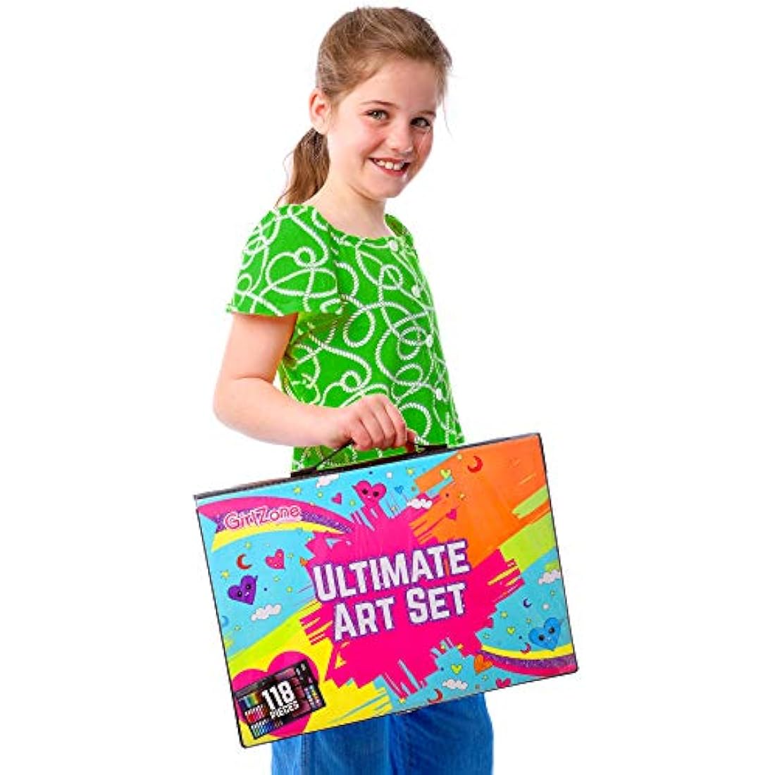 GirlZone 118-Piece Ultimate Art Set – Kids Arts and Crafts Kit