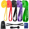 TOMSHOO 5-Pack Pull Up Assist Bands – Natural Latex Resistance Set