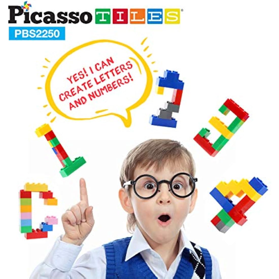 PicassoTiles 2250pc Building Block Set – STEM Construction Toy for Ages 3+
