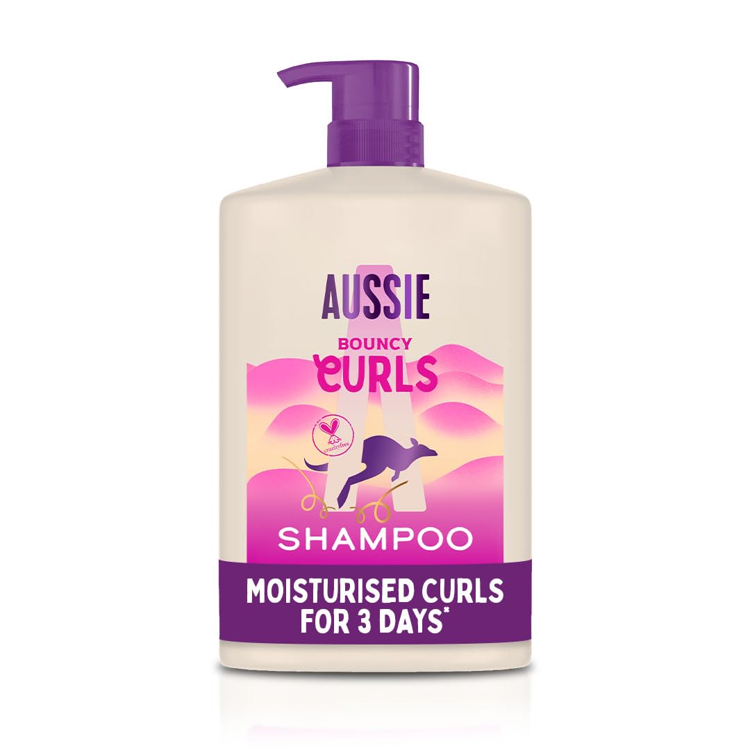 Aussie Bouncy Curls Shampoo - Silicone-Free Hydrating Formula 1L