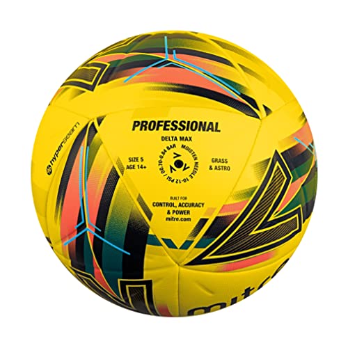 Mitre Delta Professional Soccer Ball – Durable Size 5 Match Football