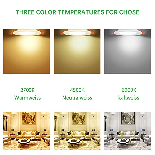 Tofisr LED Recessed Ceiling Light – 5W Ultra Slim Metal Downlight, 2700K