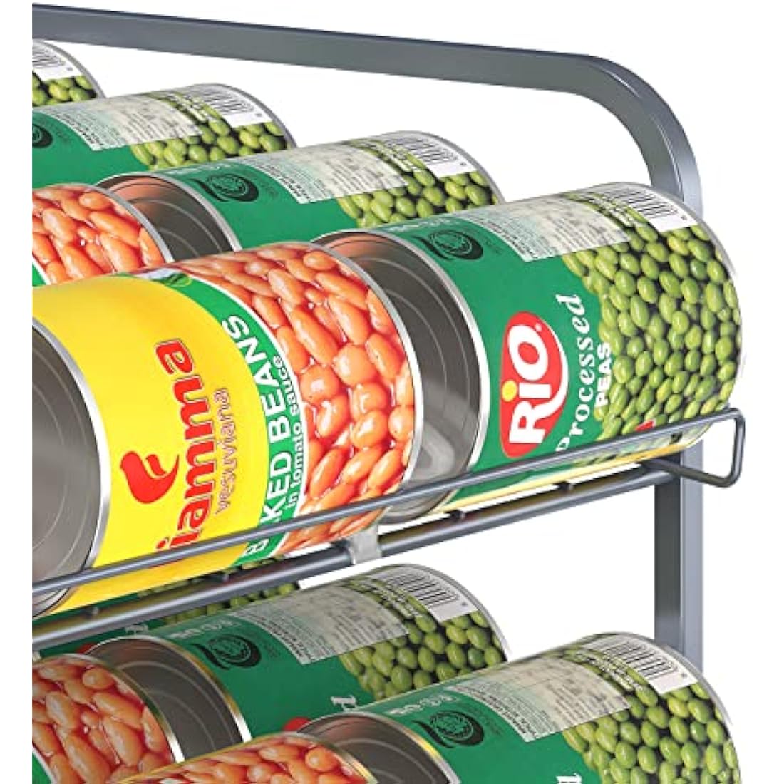 Stackable Can Rack Organizer | 2-Pack Metal Pantry Storage