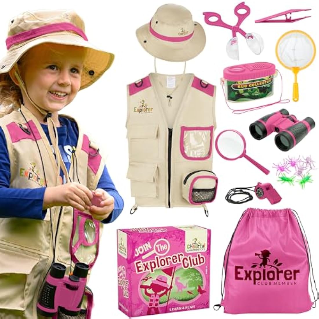 Kids Explorer Kit – 21pc Outdoor Safari Costume & STEM Set