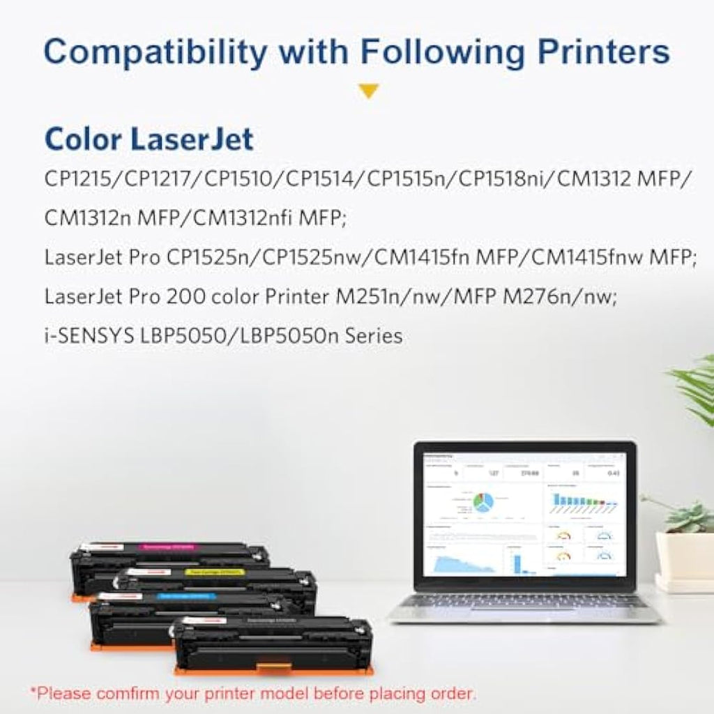 SMARTOMI 131X Toner Cartridge 4-Pack for HP LaserJet Pro 200 M276nw M251nw