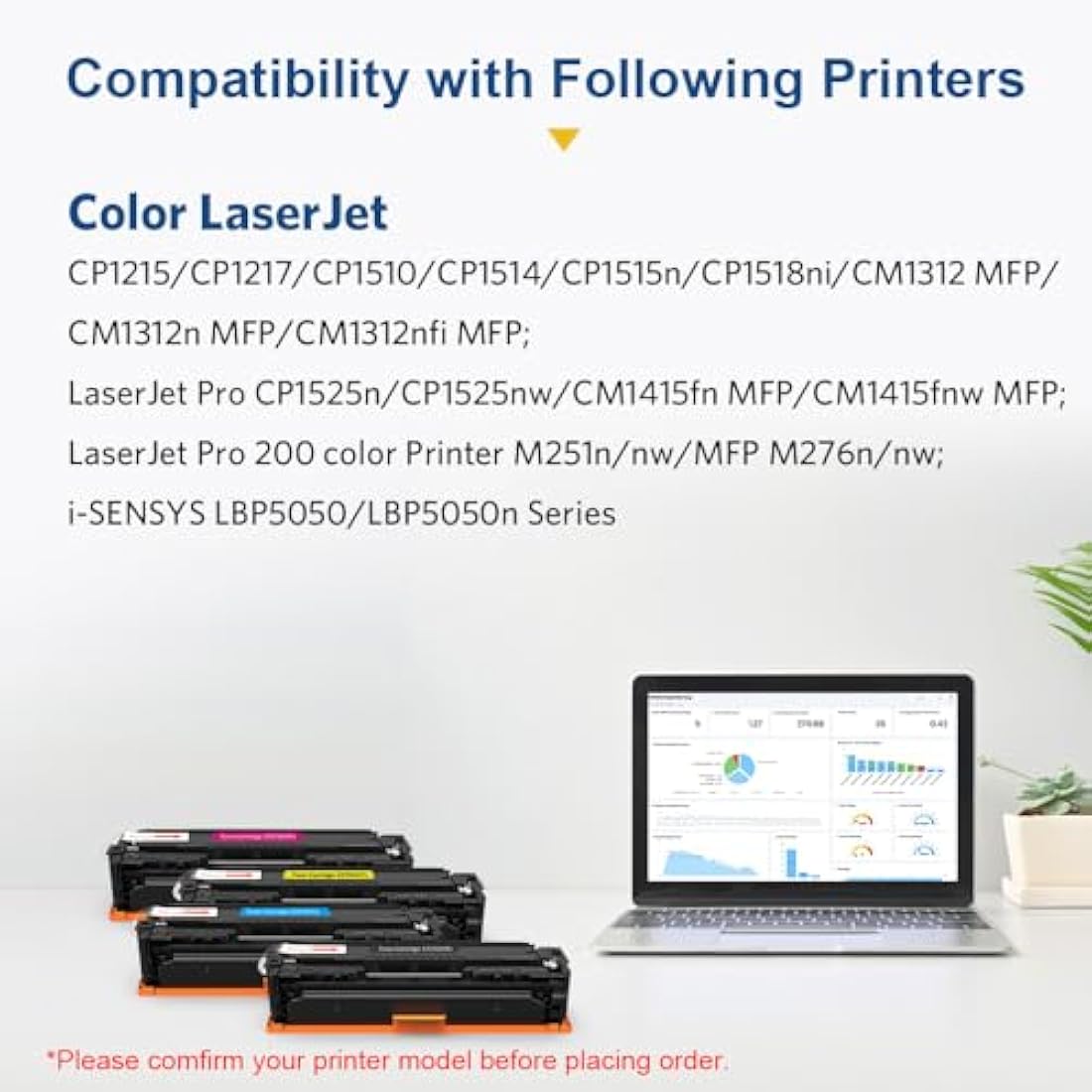 SMARTOMI 131X Toner Cartridge 4-Pack for HP LaserJet Pro 200 M276nw M251nw