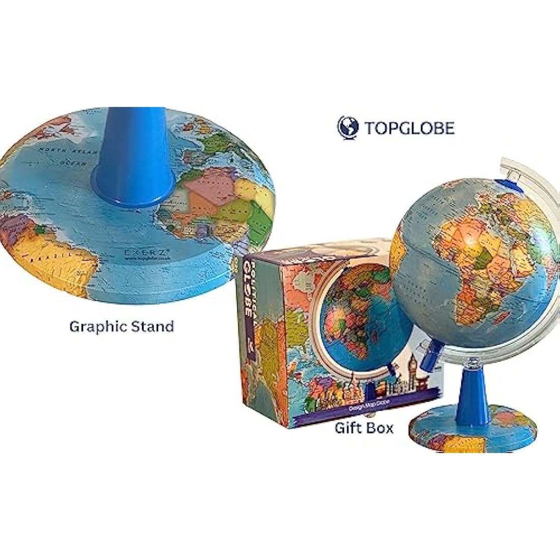 Illuminated Political Globe – 20cm Spanish Map Desktop Decor
