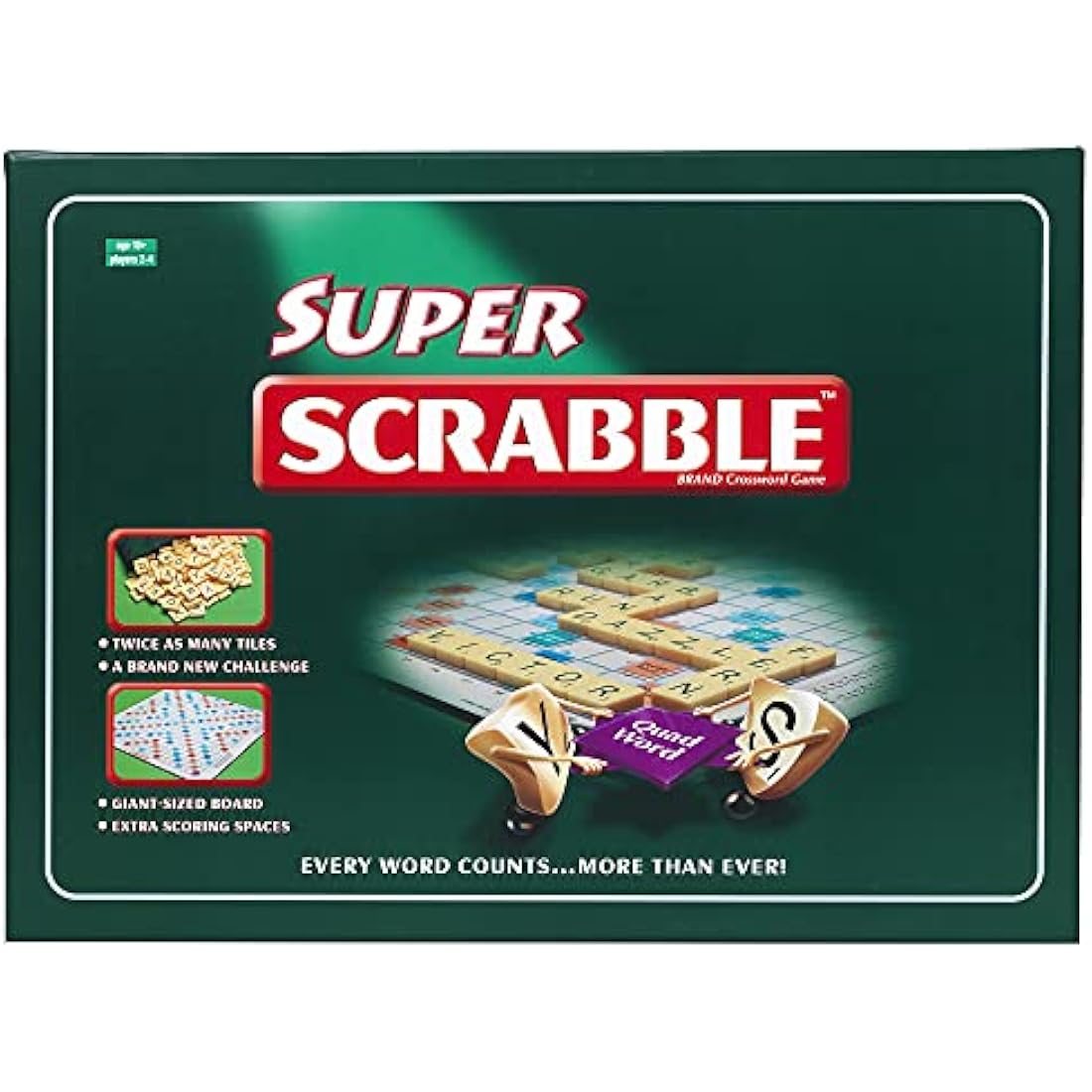 Ideal Super Scrabble Board Game - Giant Board with 200 Letter Tiles