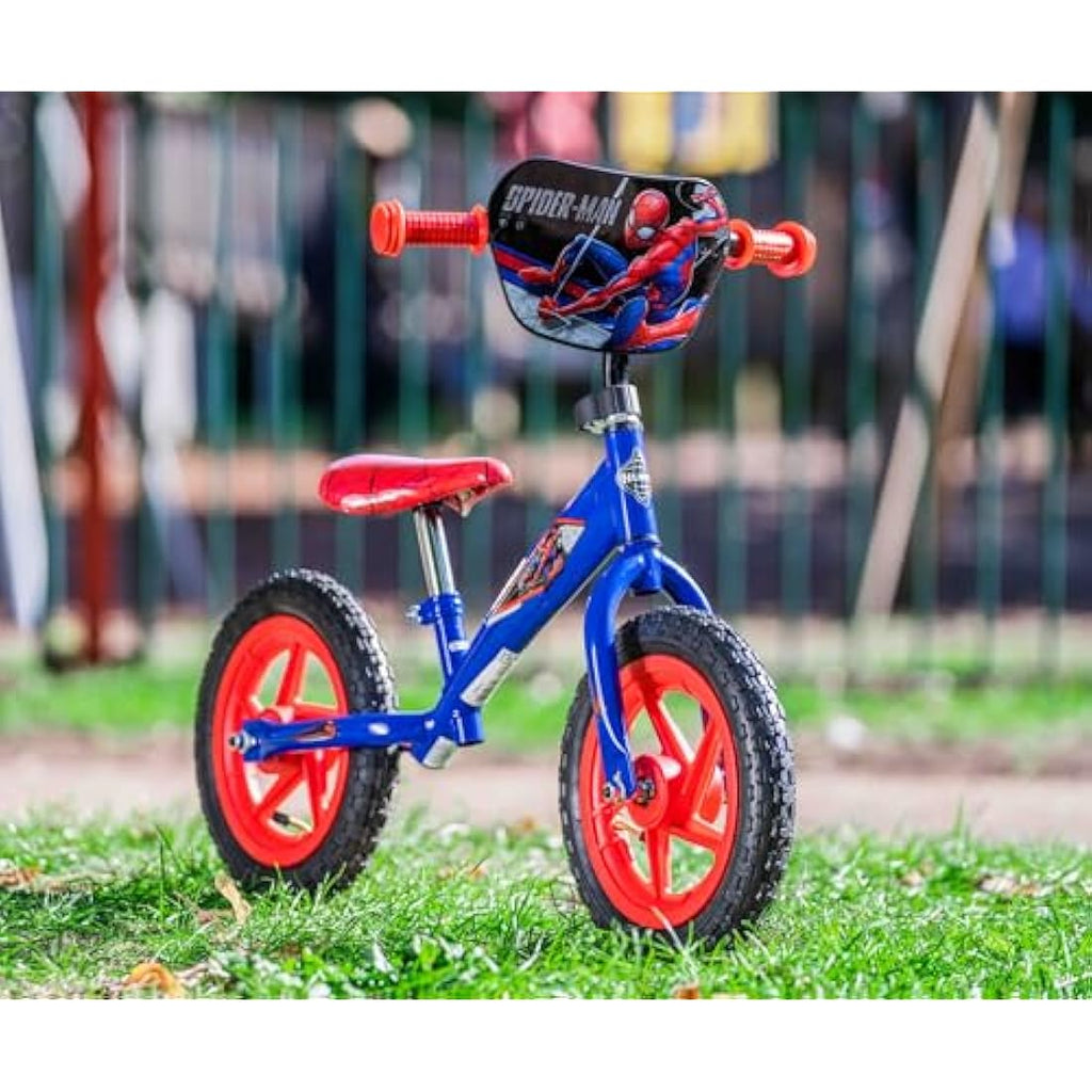 Huffy Marvel Spiderman Kids Balance Bike - Blue/Red for Ages 2-5