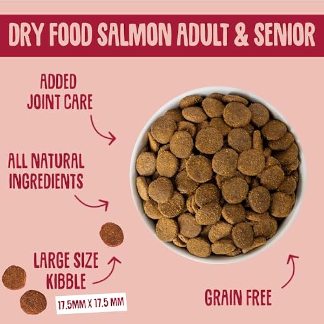 Scrumbles Grain Free Salmon Dry Dog Food for Sensitive Digestion – 7.5kg