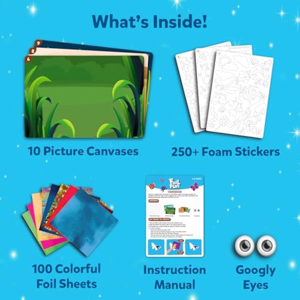Skillmatics Foil Fun Bugs & Butterflies - Mess-Free Art Kit for Kids