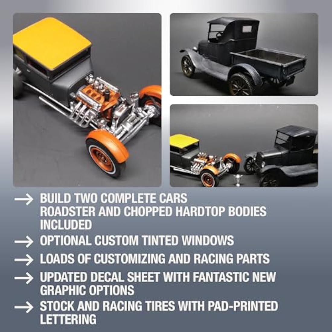 AMT Ertl 1925 Ford T Chopped Top 1:25 Scale Model Vintage Car Kit