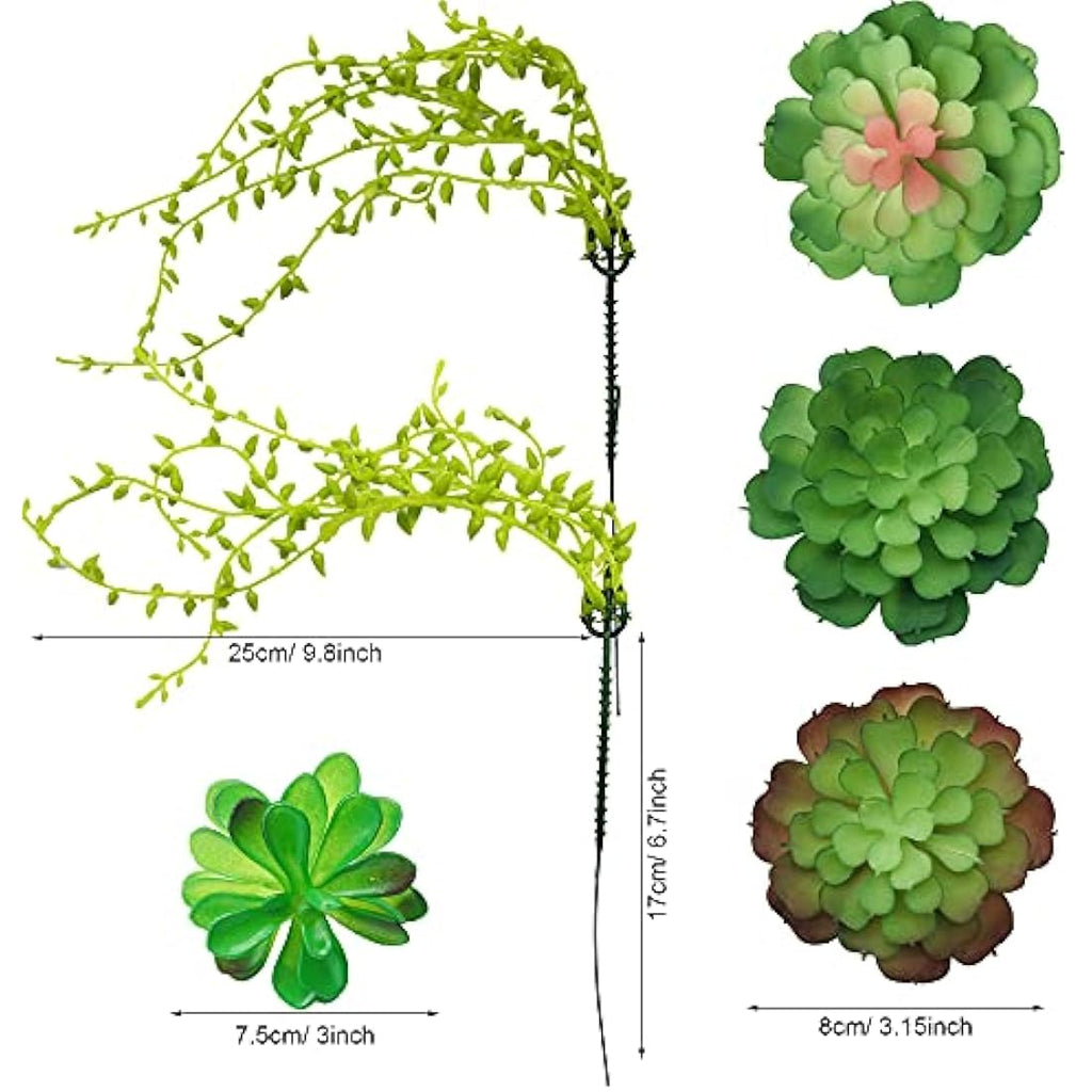 15 PCS Artificial Succulent Plants – Realistic Faux Greenery